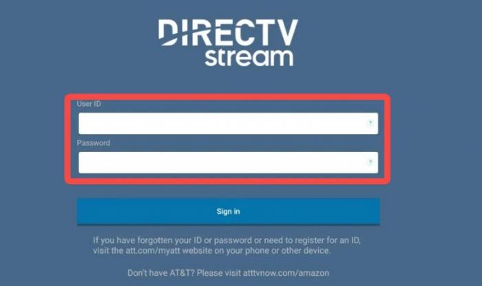 DirecTV流登錄1的步驟